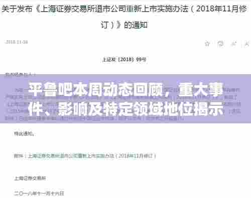 平鲁吧本周动态回顾，重大事件、影响及特定领域地位揭示