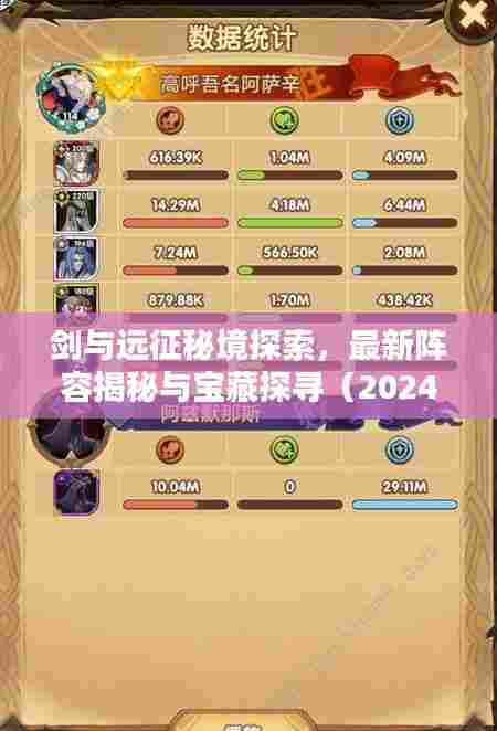 剑与远征秘境探索,最新阵容揭秘与宝藏探寻(2024年11月版)