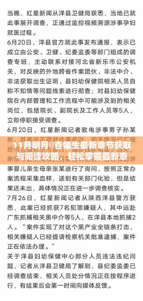 11月明月珰百媚生最新章节获取与阅读攻略，轻松掌握最新章节阅读技巧
