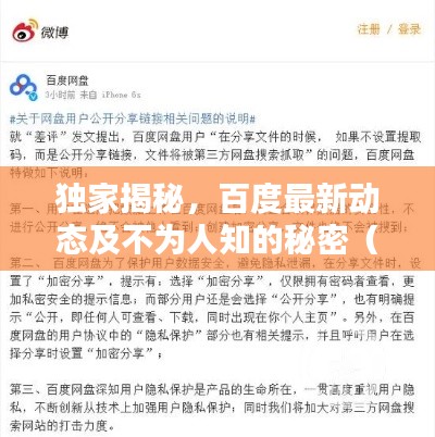 独家揭秘,百度最新动态及不为人知的秘密(11月14日更新)