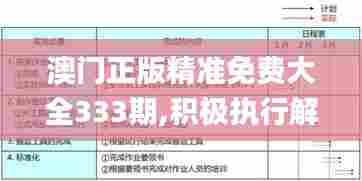 澳门正版精准免费大全333期,积极执行解答应对_GHB3.63