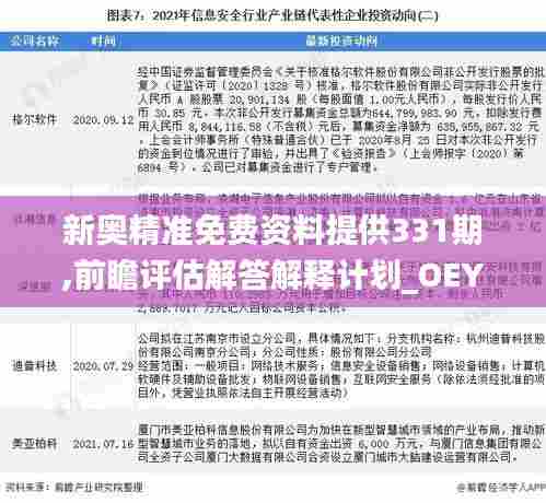 新奥精准免费资料提供331期,前瞻评估解答解释计划_OEY6.71