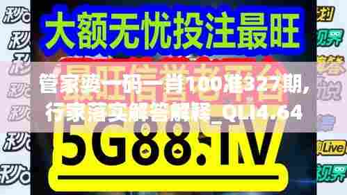 管家婆一码一肖100准327期,行家落实解答解释_QLI4.64