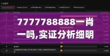 7777788888一肖一吗,实证分析细明数据_媒体版RFI5.43