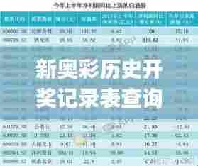 新奥彩历史开奖记录表查询,平衡计划息法策略_父母版PXX5.55
