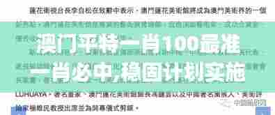 澳门平特一肖100最准一肖必中,稳固计划实施_TabletGEW5.14