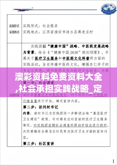 澳彩资料免费资料大全,社会承担实践战略_定制版ZTD5.73