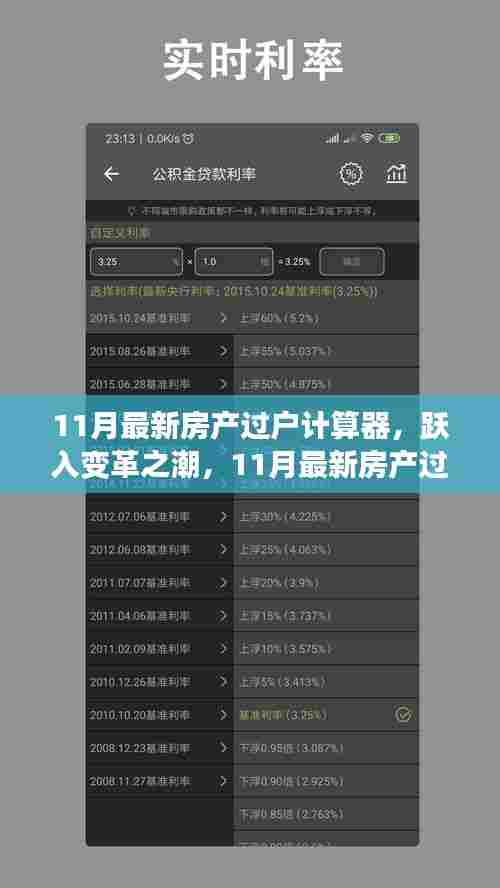 跃入变革之潮,最新房产过户计算器背后的励志故事