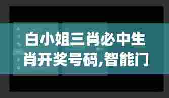 白小姐三肖必中生肖开奖号码,智能门禁方案_流线型版UDD13.56