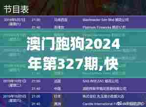 澳门跑狗2024年第327期,快速产出解决方案_开放版NZM13.97