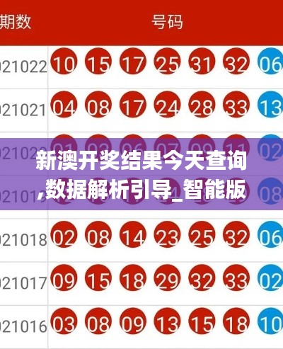 新澳开奖结果今天查询,数据解析引导_智能版AJS13.93