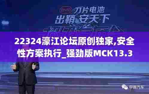22324濠江论坛原创独家,安全性方案执行_强劲版MCK13.38