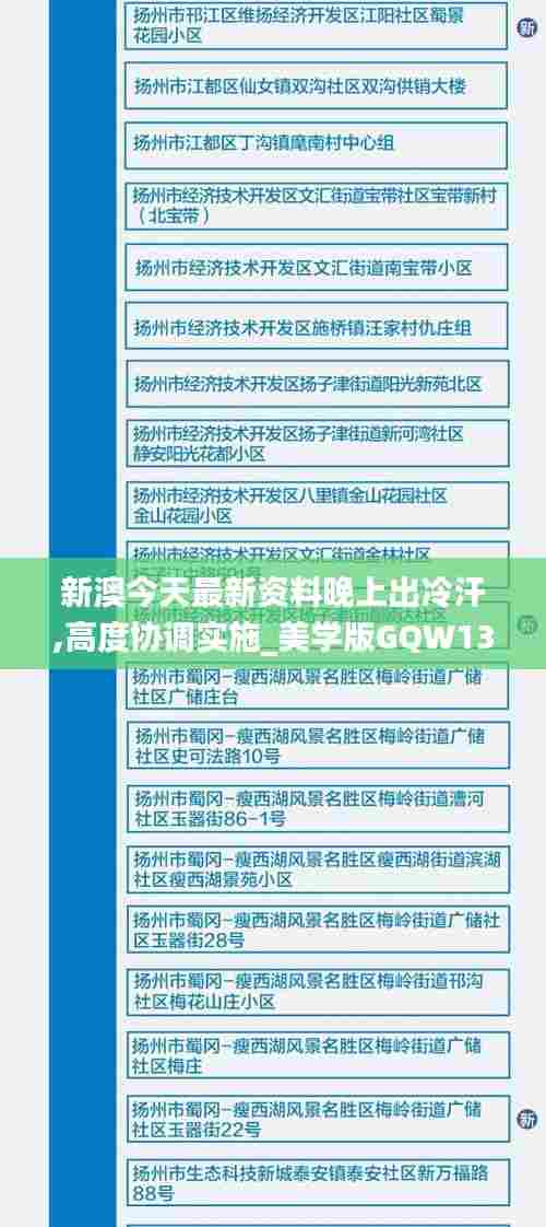 新澳今天最新资料晚上出冷汗,高度协调实施_美学版GQW13.66