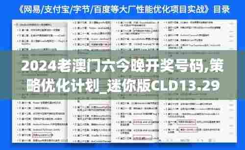 2024老澳门六今晚开奖号码,策略优化计划_迷你版CLD13.29