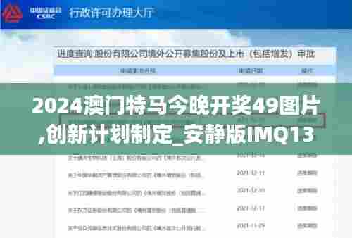 2024澳门特马今晚开奖49图片,创新计划制定_安静版IMQ13.94