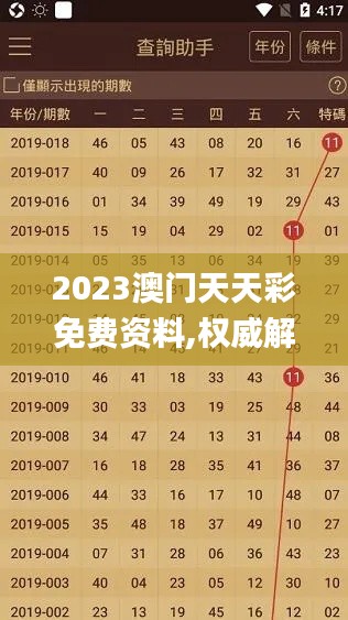 2023澳门天天彩免费资料,权威解析方法_Allergo版(意为轻快)LPQ13.49