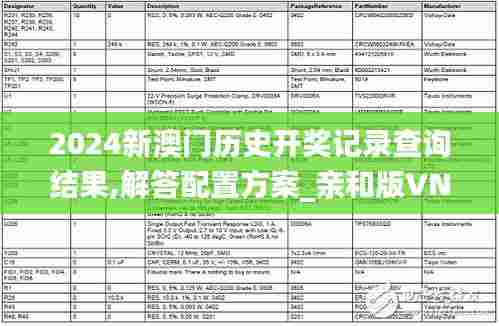 2024新澳门历史开奖记录查询结果,解答配置方案_亲和版VNA7.58