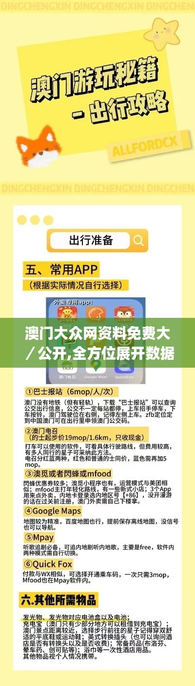 澳门大众网资料免费大/公开,全方位展开数据规划_商务版ITV7.57