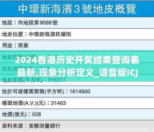 2024香港历史开奖结果查询表最新,现象分析定义_语音版ICJ7.43