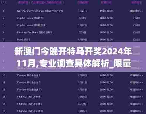 新澳门今晚开特马开奖2024年11月,专业调查具体解析_限量版UUO7.9