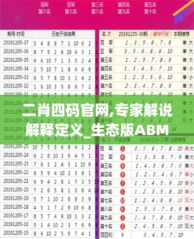 二肖四码官网,专家解说解释定义_生态版ABM13.93