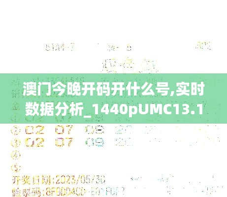 澳门今晚开码开什么号,实时数据分析_1440pUMC13.17