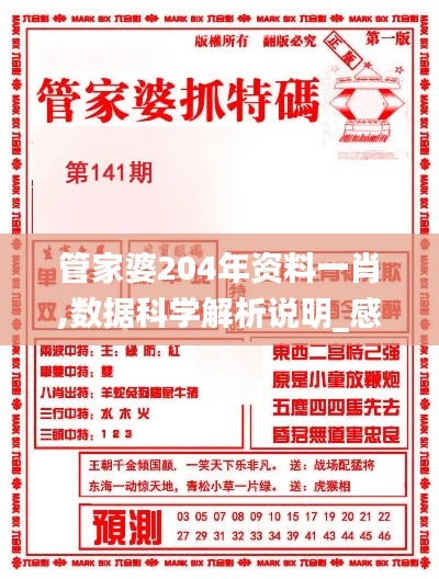 管家婆204年资料一肖,数据科学解析说明_感知版HFP13.91