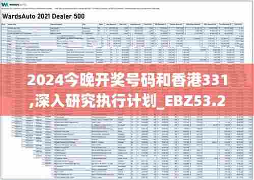 2024今晚开奖号码和香港331,深入研究执行计划_EBZ53.219掌中宝