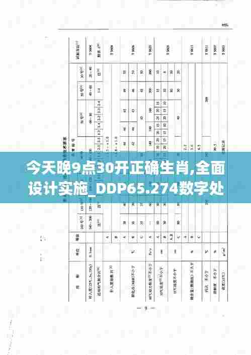 今天晚9点30开正确生肖,全面设计实施_DDP65.274数字处理版