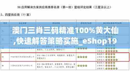 澳门三肖三码精准100%黄大仙,快速解答策略实施_eShop19.817