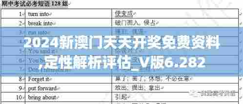 2024新澳门天天开奖免费资料,定性解析评估_V版6.282