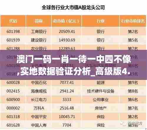 澳门一码一肖一待一中四不像,实地数据验证分析_高级版4.439