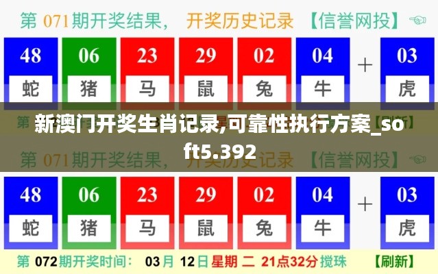 新澳门开奖生肖记录,可靠性执行方案_soft5.392
