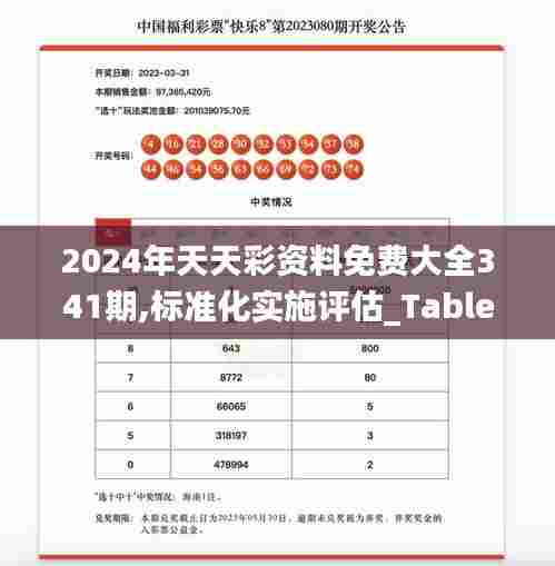 2024年天天彩资料免费大全341期,标准化实施评估_Tablet7.610