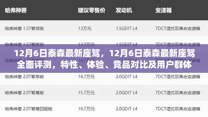 泰森最新座驾评测,特性、体验、竞品对比及用户群体深度分析
