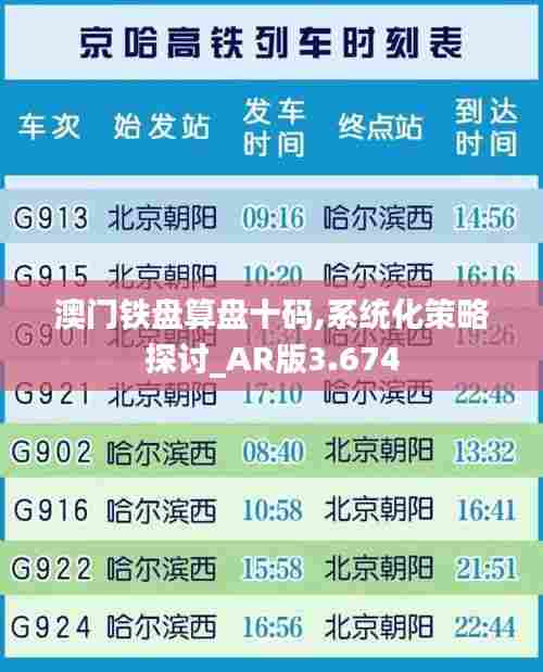 澳门铁盘算盘十码,系统化策略探讨_AR版3.674