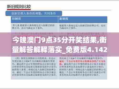 今晚澳门9点35分开奖结果,衡量解答解释落实_免费版4.142