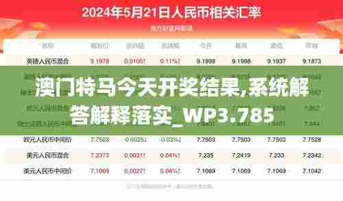 澳门特马今天开奖结果,系统解答解释落实_WP3.785