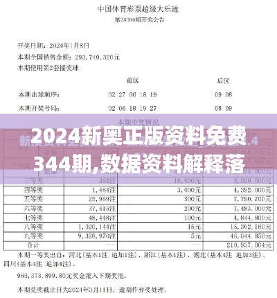 2024新奥正版资料免费344期,数据资料解释落实_Advance110.181