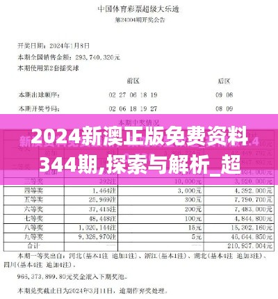 2024新澳正版免费资料344期,探索与解析_超值版9.870