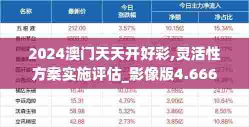 2024澳门天天开好彩,灵活性方案实施评估_影像版4.666