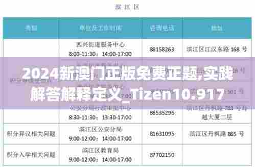 2024新澳门正版免费正题,实践解答解释定义_Tizen10.917