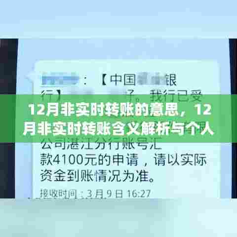12月非实时转账解析，含义与个人立场探讨
