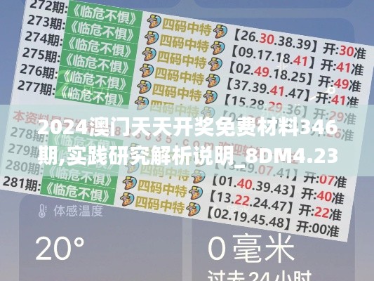 2024澳门天天开奖免费材料346期,实践研究解析说明_8DM4.234