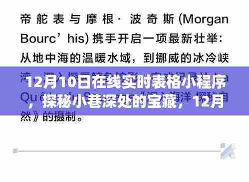 探秘小巷宝藏,12月10日在线实时表格小程序与特色小店的奇妙之旅