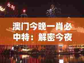 澳门今晚一肖必中特:解密今夜的最佳运气之道