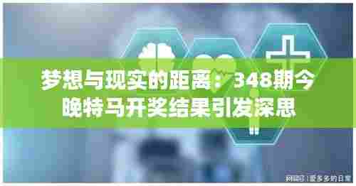 梦想与现实的距离：348期今晚特马开奖结果引发深思
