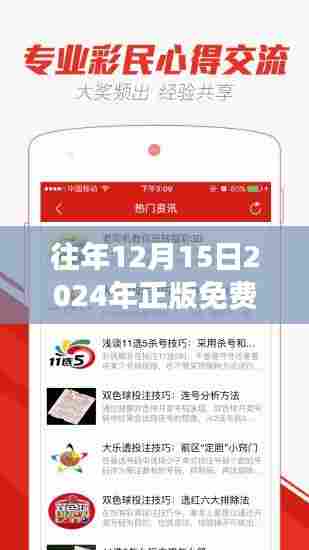 往年12月15日2024年正版免费天天开彩:探索馈赠彩票的公益活动意义