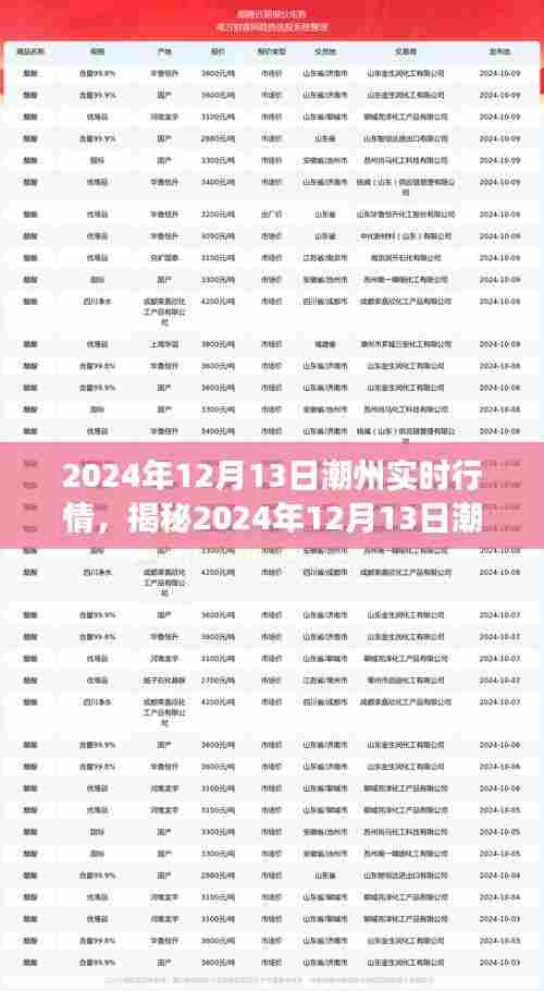 深度解析,潮州实时行情揭秘与商机洞察(2024年12月13日)