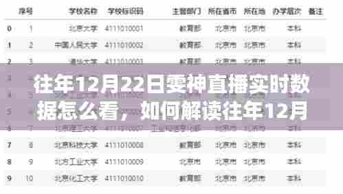 深度解读,往年12月22日雯神直播数据解析与实时分析